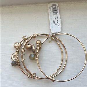 New York & Company Gold Tone Mixed Bangle Bracelet Set